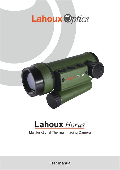 LAHOUX OPTICS HORUS USER MANUAL Pdf .